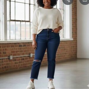 Time and Tru Dark Blue Ankle Jeans